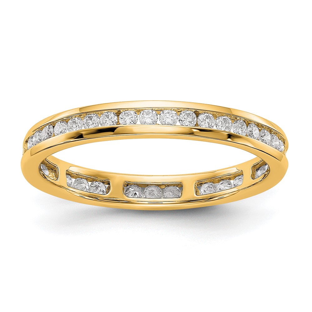 ET0009-050-7Y4.jpg 14k 1/2 carat Lab Grown Diamond VS/SI+ G+ Complete Channel Set Size 4 Eternity Band - Image 1