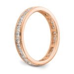 14k Rose Gold 1 carat Lab Grown Diamond VS/SI+ G+ Complete Channel Set Size 7 Eternity Band - Image 5