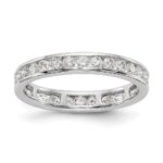 14k White Gold 1 carat Lab Grown Diamond VS/SI+ G+ Complete Channel Set Size 9 Eternity Band