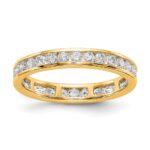 14k 1 carat Lab Grown Diamond VS/SI+ G+ Complete Channel Set Size 5 Eternity Band