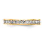 14k 1 carat Lab Grown Diamond VS/SI+ G+ Complete Channel Set Size 7 Eternity Band - Image 4