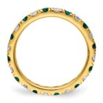 14k 3/4 carat Lab Grown Diamond VS/SI+ G+ and Lab Created Alexandrite Size 7 Eternity Band - Image 2