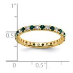 14k 1/2 carat Lab Grown Diamond VS/SI+ G+ and Lab Created Alexandrite Size 8 Eternity Band - Image 5