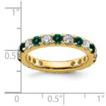 14k 1 1/5 carat Lab Grown Diamond VS/SI+ G+ and Lab Created Alexandrite Size 7 Eternity Band - Image 6