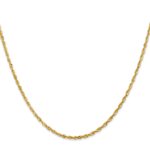 14K 2mm Ultra Diamond-cut Rope with Lobster Clasp Chain - Image 2