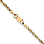 14K 2.25mm Ultra Diamond-cut Rope with Lobster Clasp Chain - Image 3