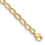 14K Polished Oval Open Link 7.5 inch Bracelet