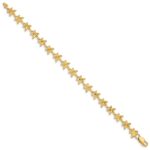 14K Diamond-cut Starfish 7 inch Bracelet - Image 2