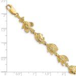 14k Polished Tropical Fish 7.5 inch Bracelet - Image 3