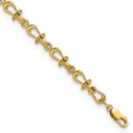 14k Polished Anchor Shackle 7.5 inch Bracelet