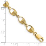 14k Polished Nantucket Basket 7.25 inch Bracelet - Image 3