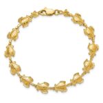 14k Polished Sea Turtle 7.25 inch Bracelet - Image 4