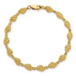 14k Textured Conch Shell 7 inch Bracelet - Image 4