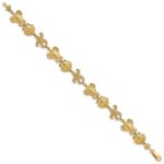 14K Polished Turtle/Shell/Starfish 7.5 inch Bracelet - Image 2