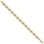 14k Textured Starfish 7.25 inch Bracelet - Image 2