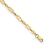 14K Polished Fancy Rectangle Link 7.5 inch Bracelet