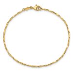 14K Polished Fancy Twisted Link 7.25 inch Bracelet - Image 4