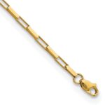 14K Polished Fancy Box Links 7.5 inch Bracelet