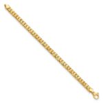 14k Satin and Polished 6.5mm Fancy Curb Link 7.75 inch Bracelet - Image 2