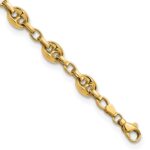 14K Polished 8.4mm Fancy Anchor/Mariner Link 7.75 inch Bracelet