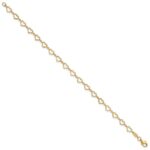 14K Polished Open Heart Link 7.5 inch Bracelet - Image 2