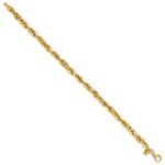 14K Polished 5mm Fancy Rope Link 7.5 inch Bracelet - Image 2