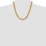14K 8.5mm Flat Beveled Curb with Lobster Clasp Chain - Image 4