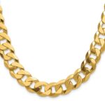 14k 12.0mm Flat Beveled Curb Chain - Image 2