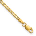 14K 2.4mm Concave Anchor with Lobster Clasp Chain