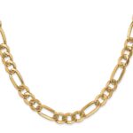 14K 7mm Flat Figaro with Lobster Clasp Chain - Image 2