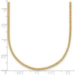 14K 1mm Franco with Lobster Clasp Chain - Image 5