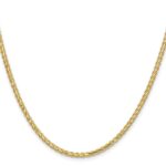 14K 2.8mm Flat Wheat with Lobster Clasp Chain - Image 2