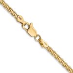 14K 2.8mm Flat Wheat with Lobster Clasp Chain - Image 3