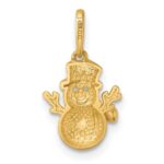 14k Madi K Polished Snowman Childrens Charm / Pendant - Image 3