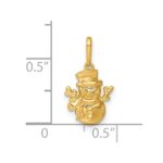 14k Madi K Polished Snowman Childrens Charm / Pendant - Image 4