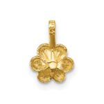 14k Madi K Polished 3-4mm Button White Freshwater Cultured Pearl Flower Pendant - Image 3