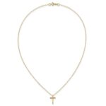 14k Madi K .01ct Diamond Cross Necklace - Image 6