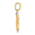 14k with White Rhodium and Rose-plating Polished Gingerbread Man Charm - Image 2