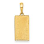 14k Polished Blue Enamel Moon Cycle Charm - Image 3