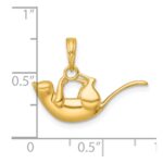 14k Polished 3-D Cat Hanging Charm - Image 4