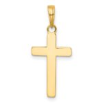 14K Polished Latin Cross Pendant - Image 3