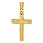 14k Polished Diamond-cut Fancy Latin Cross Pendant