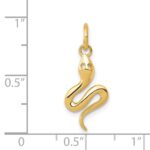14k Solid Polished Snake Charm - Image 4