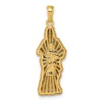 14k with Rose-tone Polished Sacred Heart of Jesus Pendant - Image 3