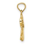 14k Polished CZ Angel with Open Heart Pendant - Image 2