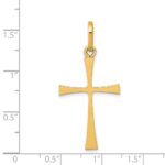 14k Polished Cross Pendant - Image 3