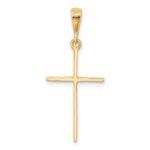 14k Polished Cross Pendant - Image 3