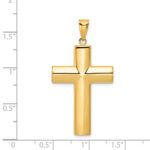 14k Hollow Cross Pendant - Image 4