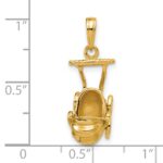 14k 3-D Baby Carriage Charm - Image 3