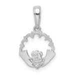 14k Polished Claddagh Pendant - Image 3